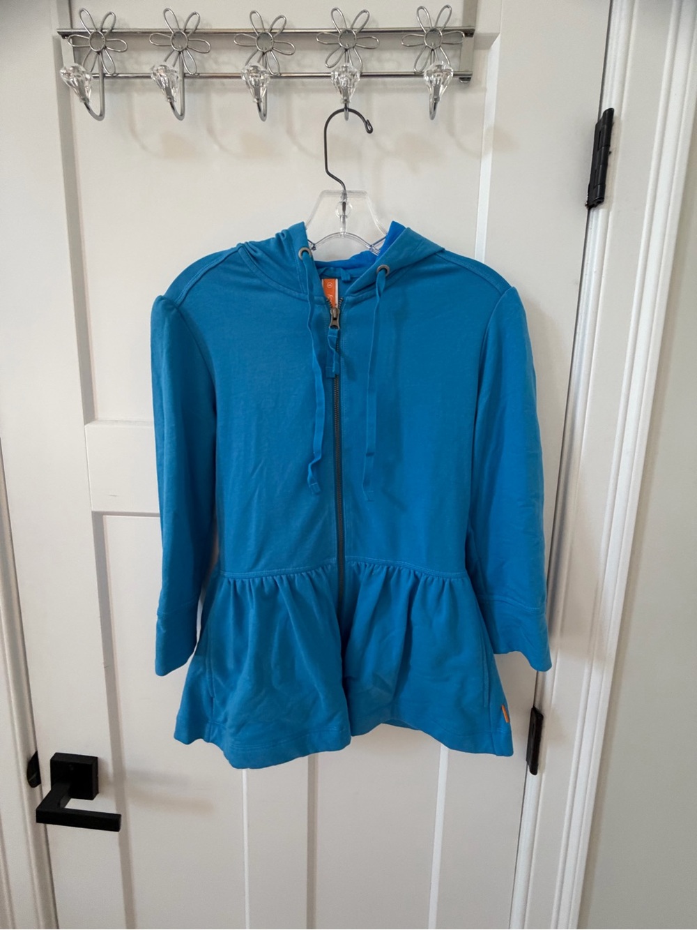 Lucy Hooded Zip Jacket with Peplum Hem
